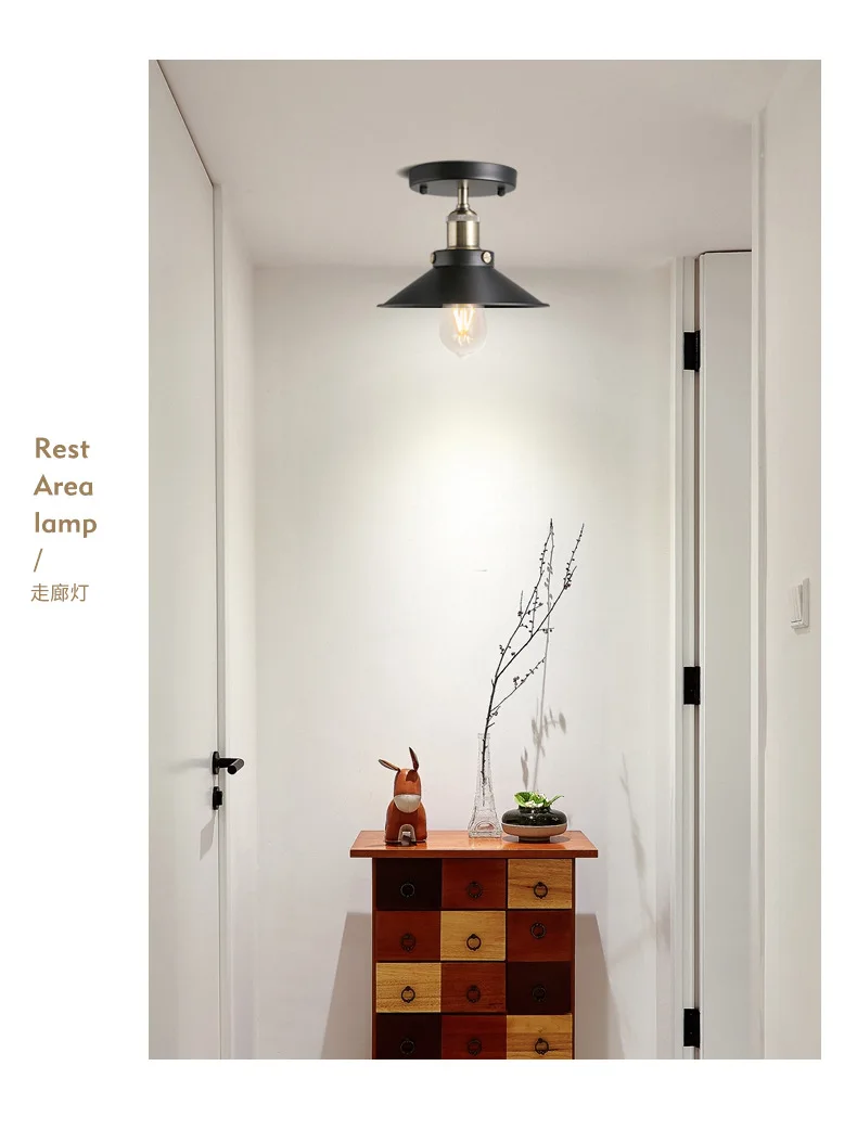 В соответствии с американским Стиль село гладить Art для крышек кастрюль лампы творческий потолочный светильник в ретро стиле с эффектом барная стойка Холл ресторана выход на балкон