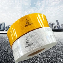 50 мм X 10 м ECE светоотражающая лента наклейка грузовик самоклеющаяся ПЭТ предупреждающая видимость лента для барьерного прицепа поставка от производителя