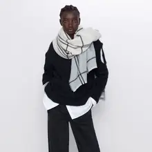 Зимний мягкий шарф Классический женский лоскутный клетчатый шарф качественная удобная шаль Повседневная теплая кашемировая Женская шаль