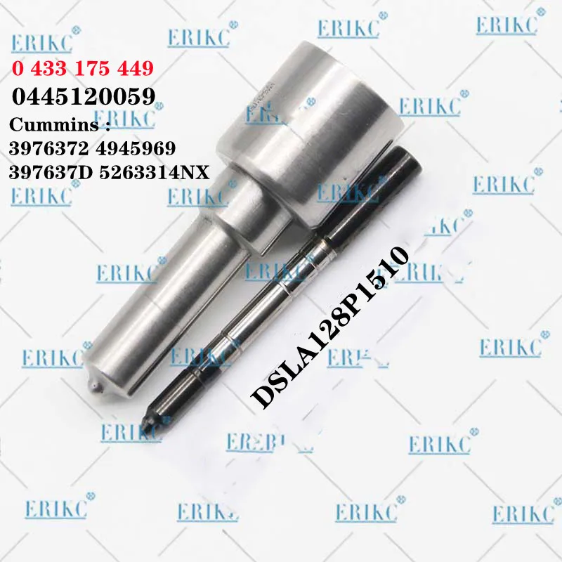 

ERIKC Fuel Injector Parts Nozzle DSLA128P1510 OEM 0 433 175 449 FOR 0445120059 Cummins : 3976372 4945969 397637D 5263314NX