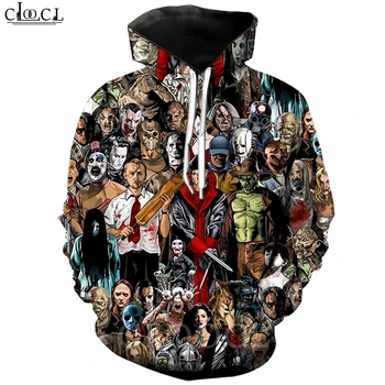 

Murderers Horror Movies Hoodie 3D Print Horror Characters Hoodies Men Women Hooded Sweatshirts Hip Hop Streetwear Pullovers B370