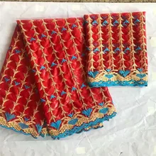 Высокое качество, 5 ярдов, Базен Riche,, дизайн, Африканский Базен, кружевная ткань+ 2 ярда, сетка, тюль, кружево с бисером, KY112521