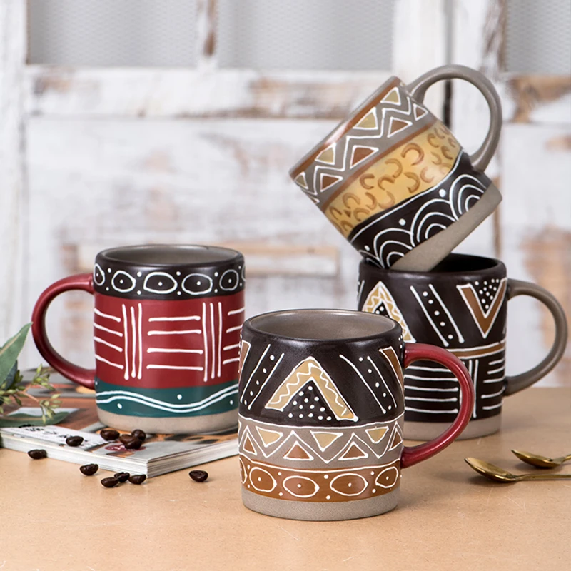 450ml grandi tazze da caffè colorate personalizzate tè in ceramica