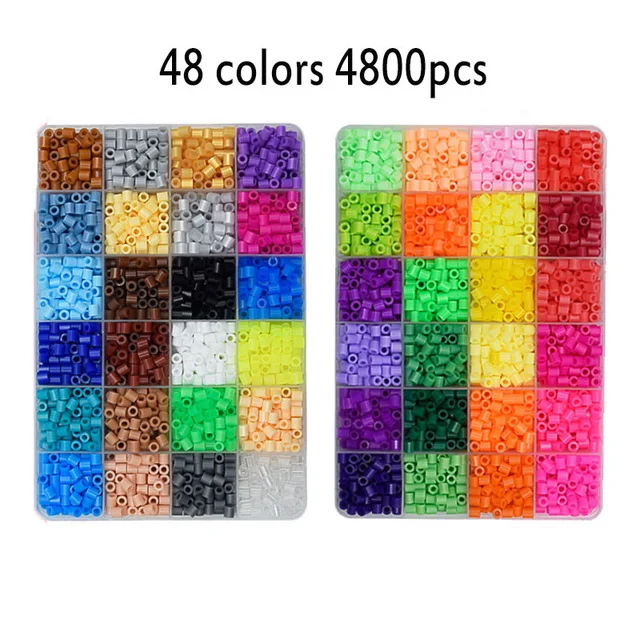 5mm Hama beads 24/48/36 Colors perler Toy Fuse Bead for kids DIY handmaking 3D puzzle Educational Kids Toys Free Shipping 11