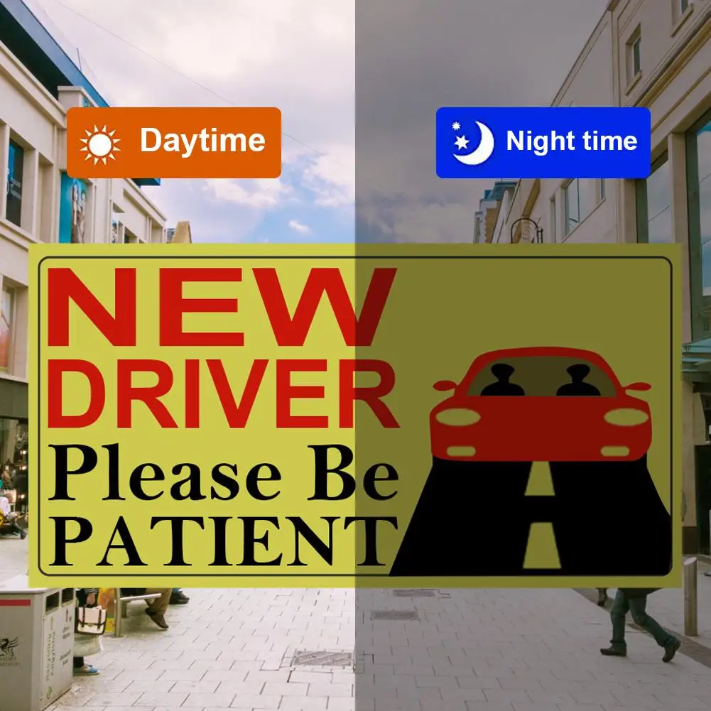 

2019 New Driver Sticker Reflective Magnetic Car Stickers Vehicle Sign Magnetic Bumper Stickers Car Sticker for New Driver