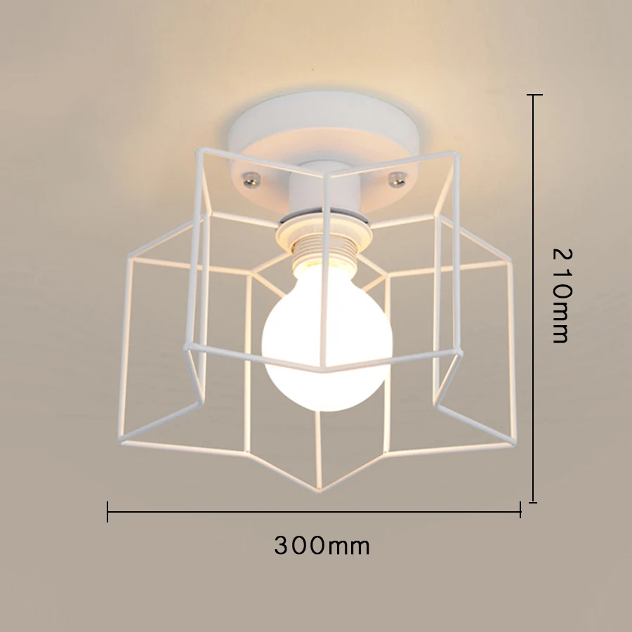 e lampshade Современные скандинавские черные кованые E27 светодиодные потолочные лампы для кухни, гостиной, спальни, кабинета, балкона, крыльца, ресторана, кафе-отеля - Цвет корпуса: e lampshade