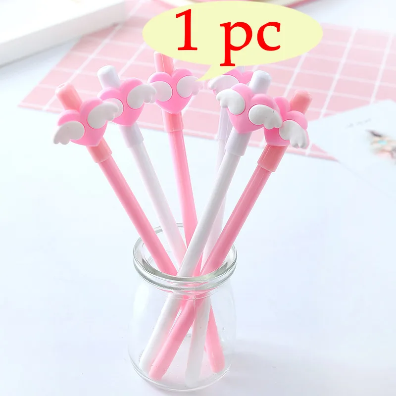 1 pc Корейские креативные гелевые ручки, канцелярские принадлежности, Мультяшные Милые серые кошки, черные нейтральные ручки, офисные и школьные принадлежности - Цвет: 1 pc