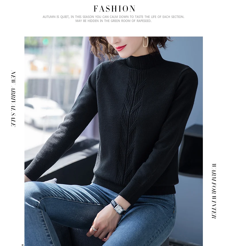 Ropa mujer Invierno, зимняя одежда, водолазка, пуловер с длинным рукавом, Женский вязаный эластичный осенний свитер, Женский пуловер