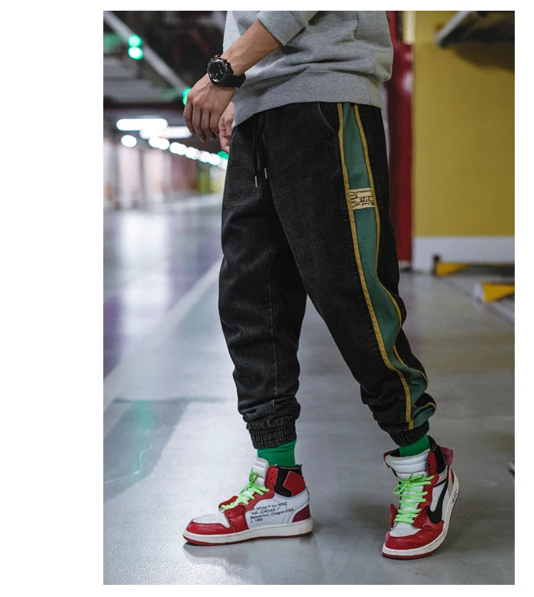 Zogaa Black Harem Pants Men Mens Color Block Sweatpants Side Striped Male Japanese Trouser Casual Joggers Pants Harajuku