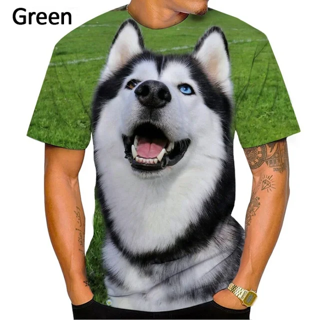 3d Print Funny Cute Alaskan Malamute T-shirt Men/women Cute Dog Short  Sleeve Round Neck Breathable Top - T-shirts - AliExpress