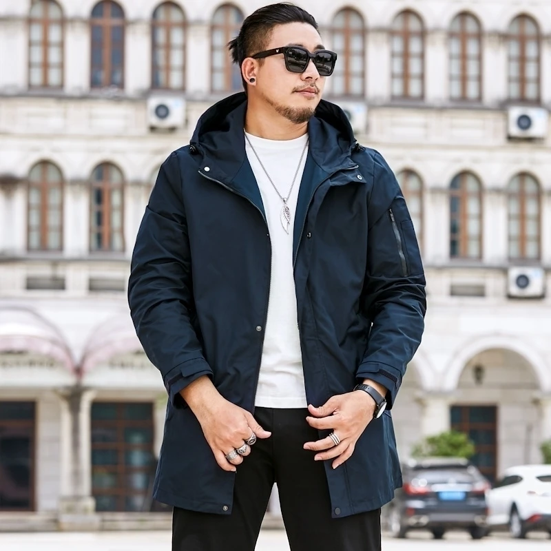Большого размера плюс 8xl 7xl Сезон весна-осень Мужская мода верхняя одежда