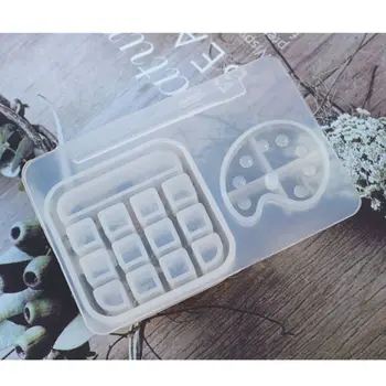 

Handmade Palette Pigment Brush Resin Mold Paint Tray Box Keychain Pendant Epoxy Resin Casting Mold Jewelry Making Tools