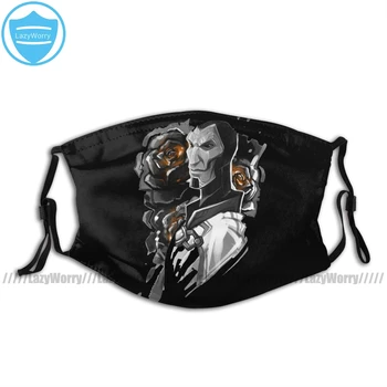 

League Of Legends Mouth Face Mask League Of Legends Jhin Art Facial Mask Funny Kawai with 2 Filters for Adult