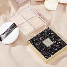 Новинка, четыре квадратных сетки, набор, пудра для лица, матовая, контроль масла, консилер, пудра, макияж, четыре цвета, водостойкая пудра для макияжа, рассыпчатая пудра TSLM1