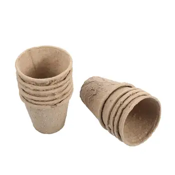 

20 pcs Disposable Paper Pulp CultIvation Cups Biodegradable Seedling Nursery Flower Pot Garden Germinative Cup Nutrition Bowl