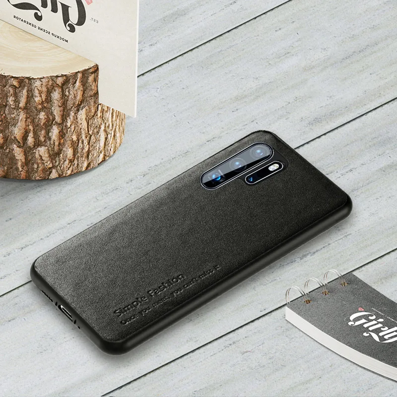 Huawei P20 P30 Pro чехол из натуральной кожи чехол для huawei P30 P20 Pro Coque Чехлы Бизнес оригинальные SophiaLong Capa Fundas - Цвет: Черный