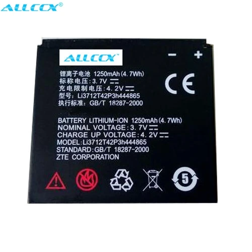 

ALLCCX battery mobile battery Li3712T42P3h444865 for ZTE U880 V880 N880S V880+ N880 with good quality and best price