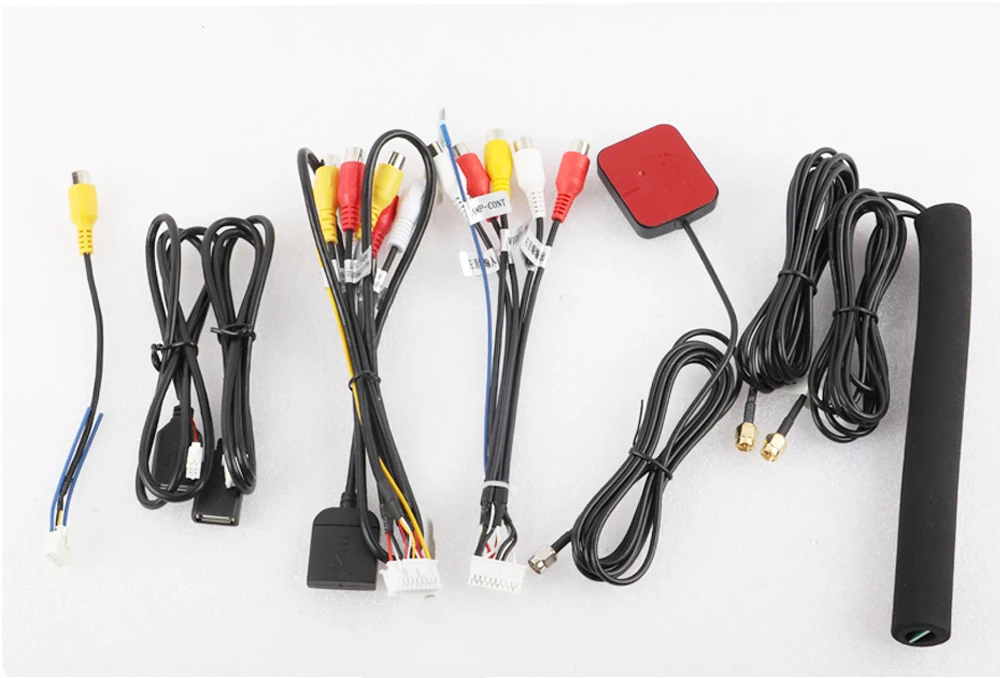 

Car Universal 4G Antenna & 10 Pin Rear View Cable & Dual USB Cable & RAC cable Accessories Adapter For Car DVD