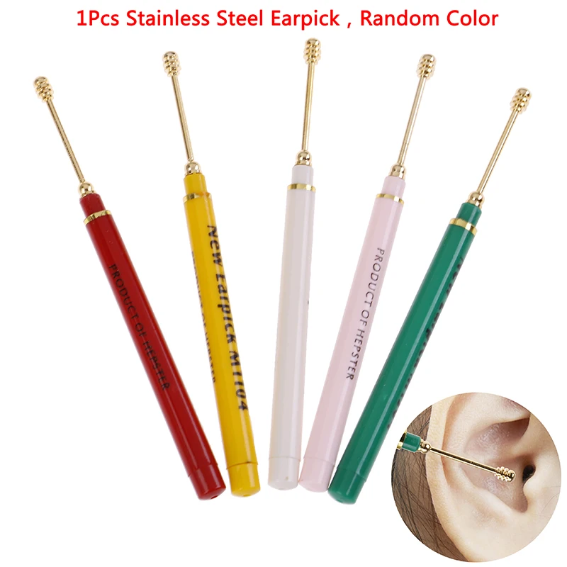 

1Pcs Ear Wax Pickers Stainless Steel Earpick Wax Remover Curette Ear Pick Cleaner Ear Cleaner Spoon Care Ear Clean Tool