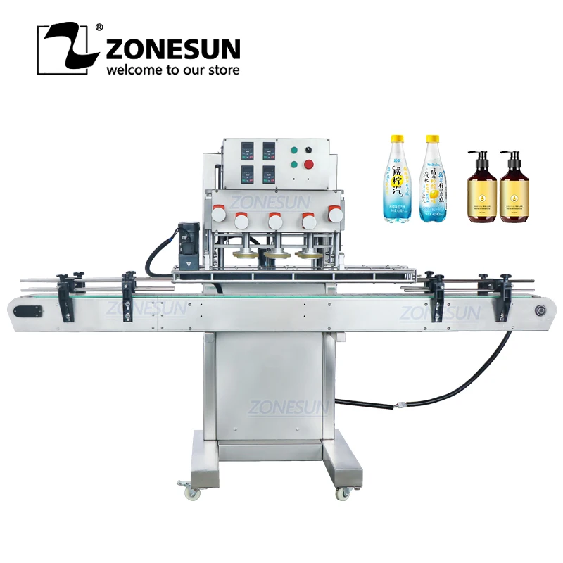 ZONEUSN ZS-XG440B Fliptop пневматическая пластиковая Резьбовая машина для закупорки банок