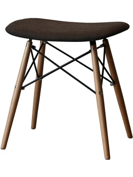 

Creative Nordic porch solid wood simple personality small apartment casual makeup chair shoe stool dining stoo