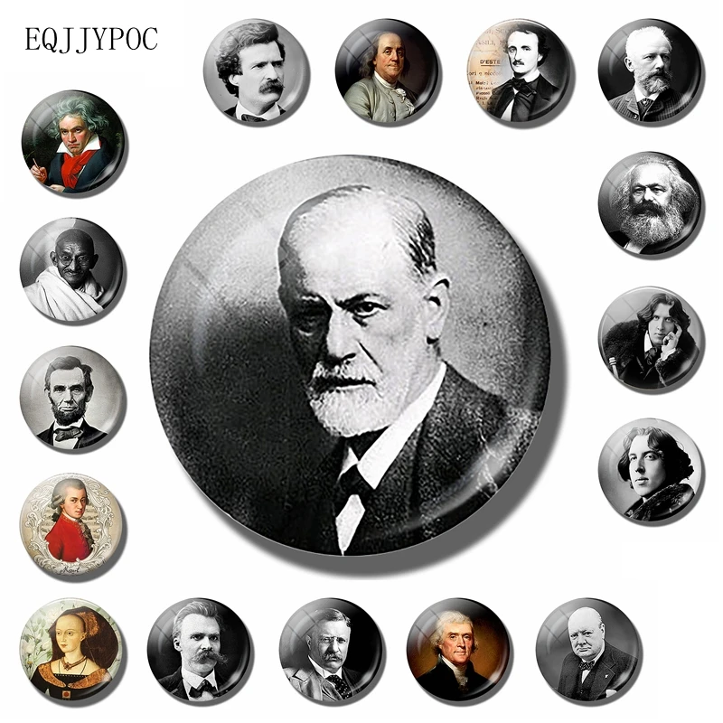 Sigmundフロイト冷蔵庫ステッカー磁気30ミリメートル精神分析心理学有名人冷蔵庫用マグネットお土産家の装飾 Fridge Magnets Aliexpress