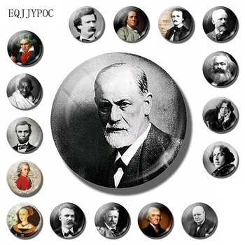 

Sigmund Freud Refrigerators Sticker Magnetic 30mm Psychoanalysis Psychology Famous People Fridge Magnet Souvenir Home Decor