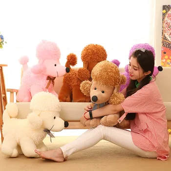 

1pc 20cm Simulation Plush Poodle Dog Toy Stuffed Animal Dolls Cute Gift Toy Kids Baby Sleeping Appease Doll Valentine Present