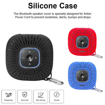 

Portable Bluetooth 5.0 Speaker Cover Case Ultra-Thin Loudspeaker Box Replacement Protective Silicone Sleeve For Anker Power Conf