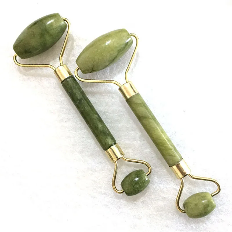 Двойной массажный ролик для лица, Jade, для похудения, для тела, для шеи, для природы, устройство
