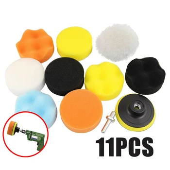 

11PCS Car Buffing Pads Polishing Wave Buffer Disc Wheel Drill Sponge Sealing