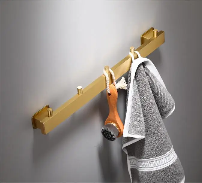 Скандинавский матовый золотой Космический алюминиевый держатель для полотенец, настенный светильник для ванной комнаты, роскошный крючок для зубной щетки, держатель для ванной комнаты