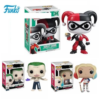 

Funko POP movie Suicide Squad the Joker Harley Quinn 34# 97# Collection Figure Toys clown Model kids Birthday Gift