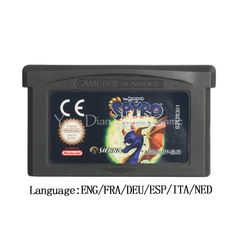 For Nintendo Gba Video Game Cartridge Console Card The Legend Of Spyro The Eternal Night Eu Version Replacement Parts Accessories Aliexpress