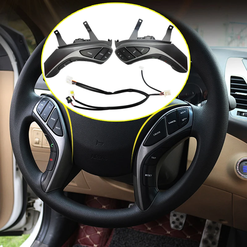 Кнопка рулевого колеса для Hyundai Elantra 2012 2013 2014 2015 I30|Рулевые и ступицы колеса| |