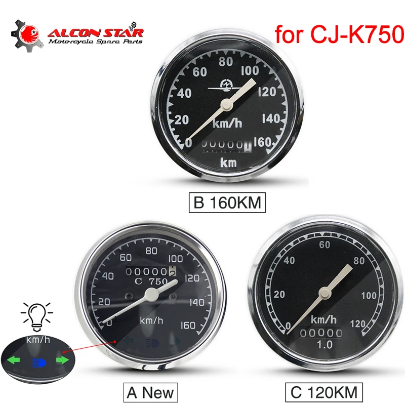 ALconstar 120 км 160 Ретро Круглый мотоцикл спидометр CJ K 750 для BMW R50 R1 R71 R12 Урал M72