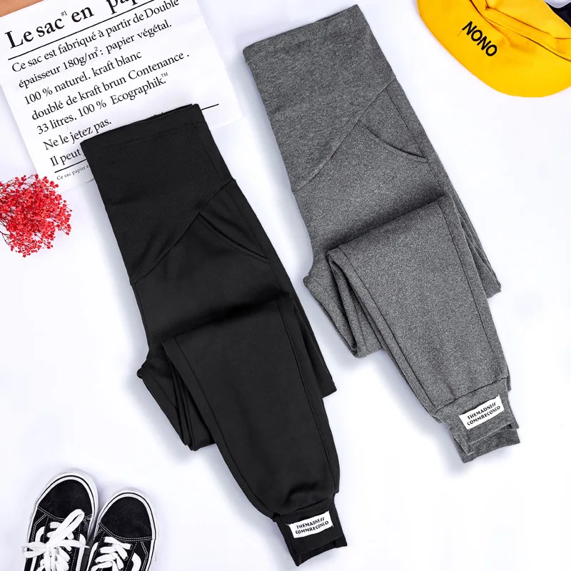 

Abdominal Support Large Size Pregnant Women Pants 2019 Winter New Style Fashion Brushed And Thick Douyin Celebrity Style Pregnan
