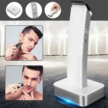 

Wireless Electric Hair Trimmer Km-619 Plastic+Metal Rechargeable Hair Clipper Beard Shaver Razor Barber 1 Set