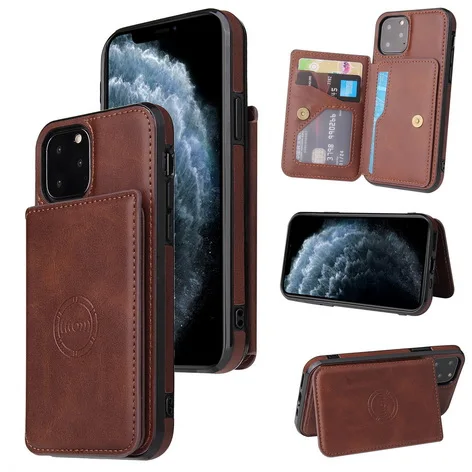Автомобильный Магнитный чехол-бумажник из искусственной кожи для iPhone 11 Pro Max XR XS Max 8, держатель для карт, кошелек, откидная крышка для Galaxy Note 10 Plus S10