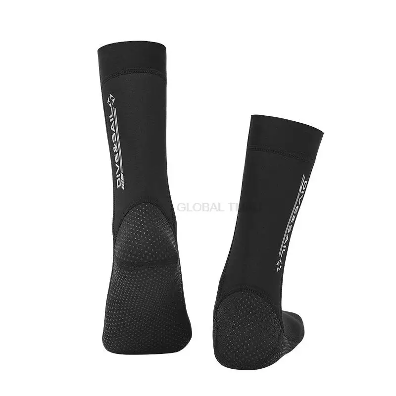1 Pair 3mm Neoprene Diving Socks Shoes Wetsuit Shoes Warming Snorkeling Diving Surfing Socks Water Boots Non-slip Beach Boots 6