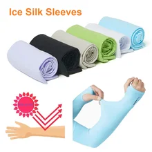 Длинные перчатки, защита от солнца, защита от УФ-лучей, защита рук, чехол, рукава, ледяной шелк, солнцезащитные рукава, теплые Рукава для рук, половина пальцев