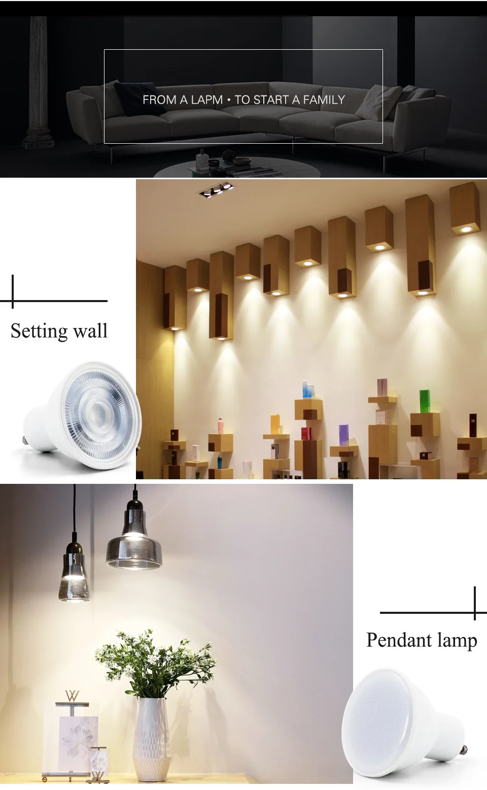 Светодиодная лампа MR16 GU10 E27 E14 6w cob spotlight 220v 230v 240v холодный белый 6500k теплый белый 3000k Точечный светильник Прямая поставка