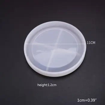 

Crystal Epoxy Resin Mold Coaster Casting Silicone Mould Craft Decor Making Tool