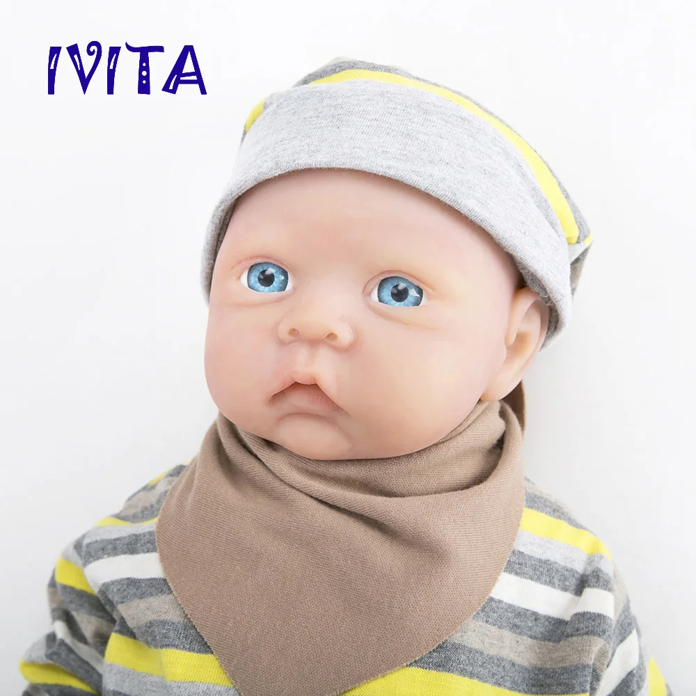 IVITA WG1521 50 см 3600 г реалистичные силиконовые куклы Reborn для новорожденных младенцев