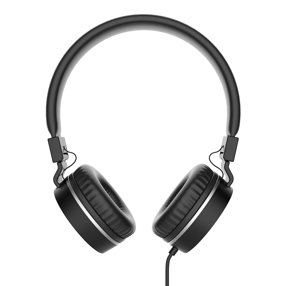 HiFi тяжелый бас металлические наушники 3,5 мм Проводная Складная Регулировка громкости интернет кафе гарнитура с микрофоном