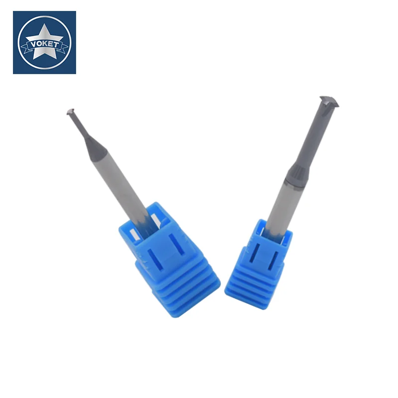 VOKET CNC 60Degree Solid Carbide Thread Milling Cutter Pith 0.5 - 0.8 1 1.25 Single Teeth thread Mill Cutters P 1 - 1.75 2 3 3.5