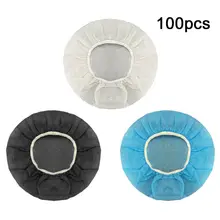 100 pçs capa de fone de ouvido descartável não tecido higiênico dustproof sweatproof elástico almofada de ouvido netbar headset accessorie