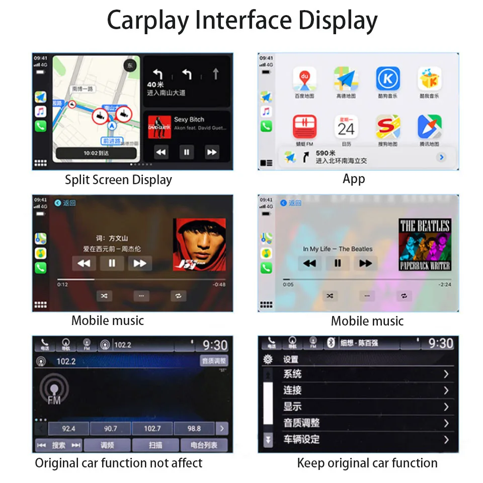 Автомобильный видеоинтерфейс с мультимедийной коробкой Apple Carplay для Porsche PCM 4 1/5 0
