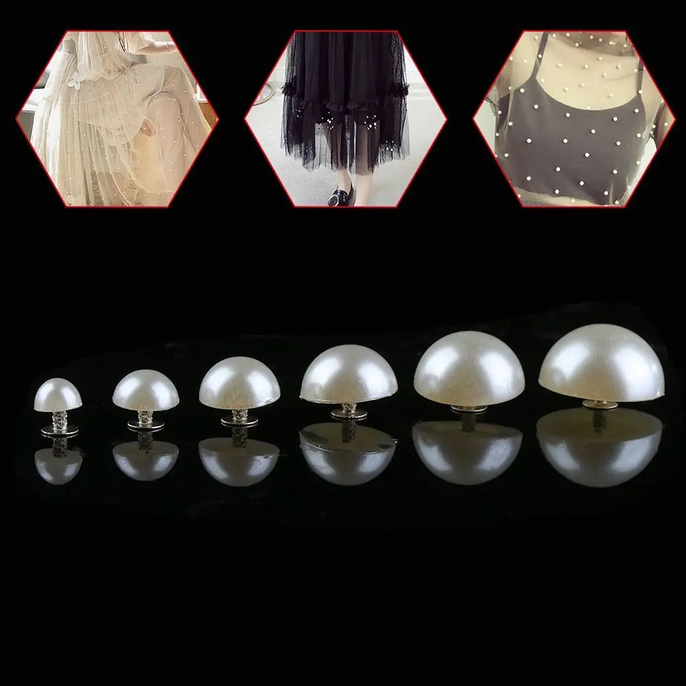 Half Round Pearl Rivets Button for Cloth Pants Hat Bag Shoes Decoration DIY Crafts 30/50pcs metal rivets,belt strap rivets,copper rivets,leather rivets
