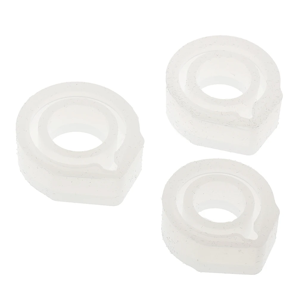 3 Pieces Assorted Round DIY Silicone Triangle Ring Mold Jewelry Making Craft